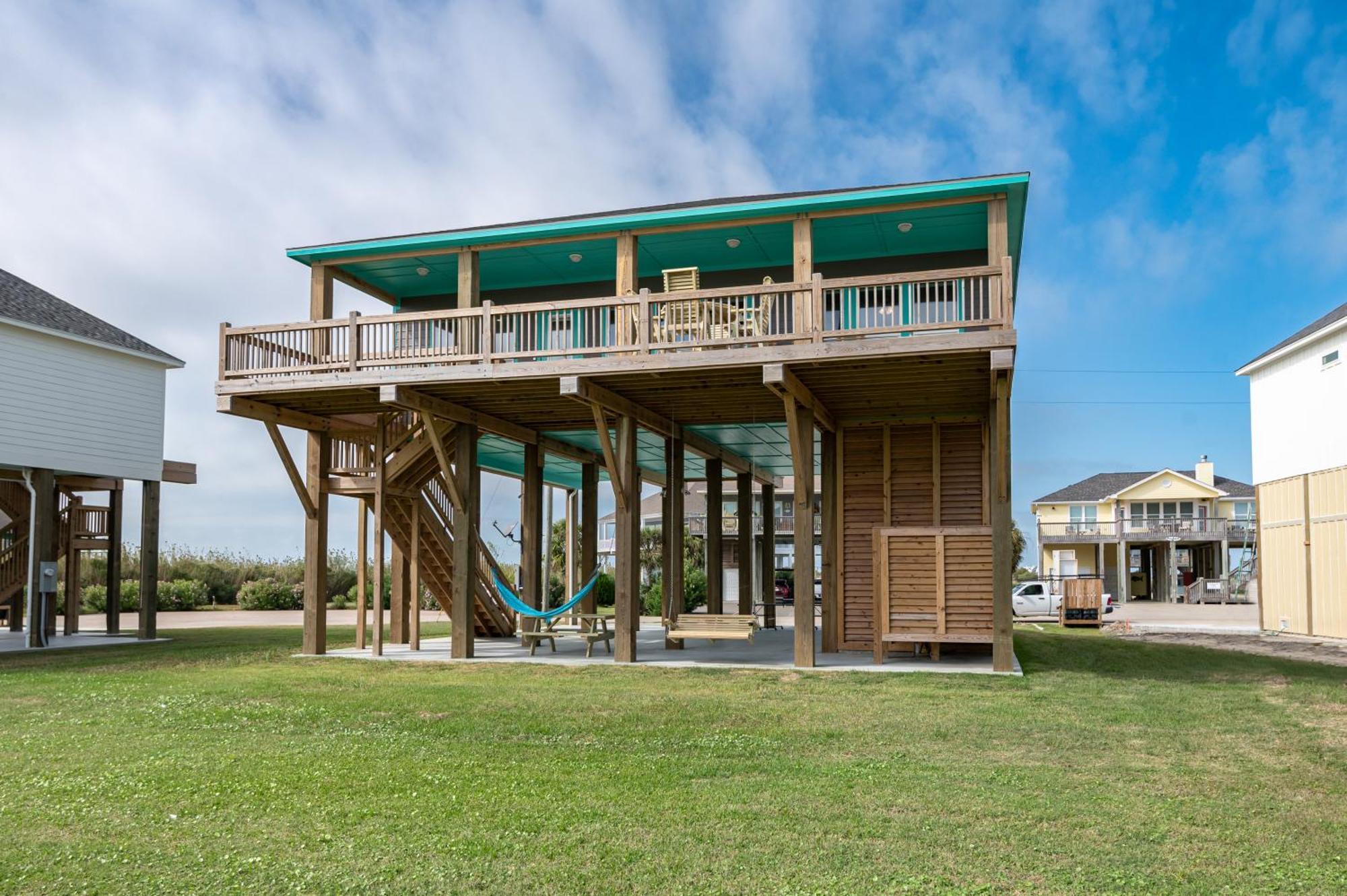 Stylish 4Br Crystal Beach Retreat Walk To Beach Bolivar Peninsula Dış mekan fotoğraf